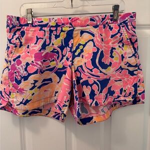 Vibrant Pink and Blue Women's Shorts